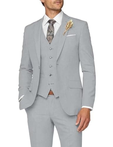 Slim Fit Men's 3 Piece Suit for Formal Events