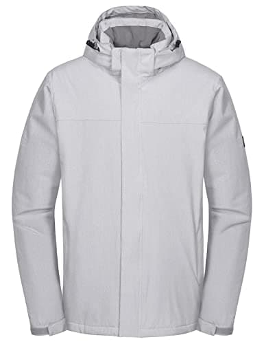 Little Donkey Andy Men's Waterproof Ski Snowboarding Windproof Jacket Warm with Detachable Hood
