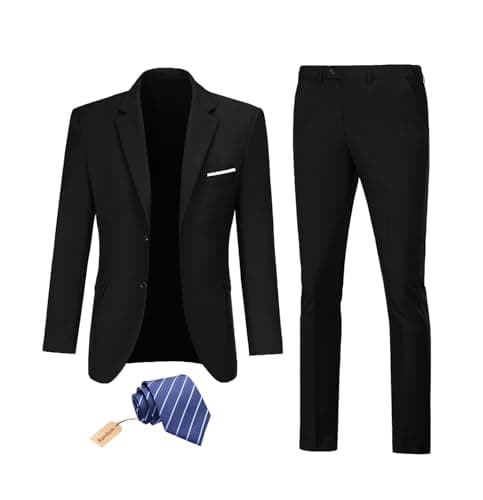 Datysum Men's 2-Piece Prom Tuxedo Suit Set with Tie