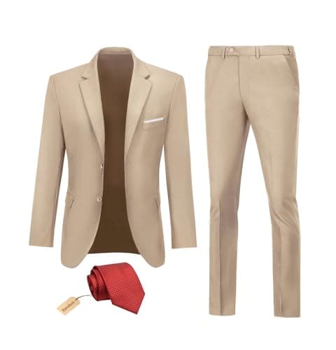 Datysum Men's 2-Piece Prom Tuxedo Suit Set with Tie