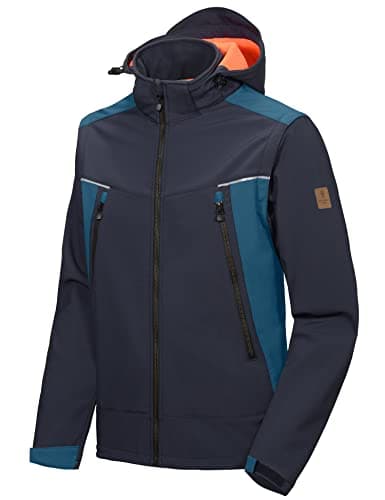 Little Donkey Andy Men's Waterproof Softshell Jacket with Detachable Sleeves and Hood