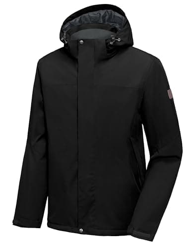 Little Donkey Andy Men's Waterproof Ski Snowboarding Windproof Jacket Warm with Detachable Hood