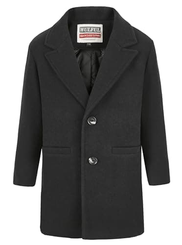 Boys' Wool Trench Coat for Winter