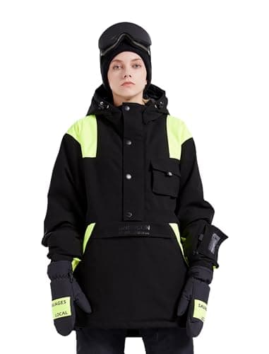 MONTFLIX Women's Winter Anorak Hooded Ski Jacket Warm Insulated Waterproof