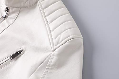 Men's Slim Fit Faux Leather Motorcycle Jacket