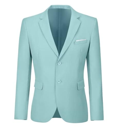 YoTsai Spring Men's Slim Fit 2-Button Casual Suit Blazer Jackets