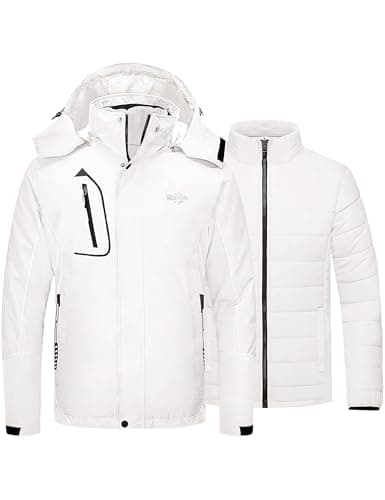 Wantdo Men's 3-in-1 Waterproof Winter Ski Coat