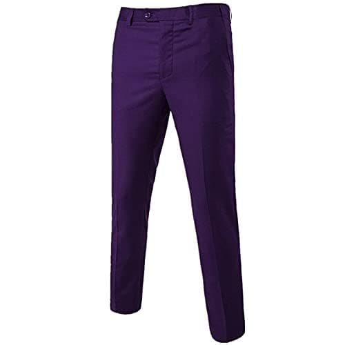 Classic Slim Fit Stretch Dress Pants for Men