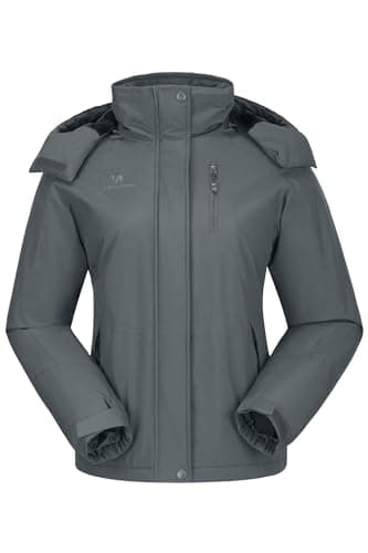 CAMELSPORTS Women's Waterproof Snow Ski Fleece Coat Winter Windproof Insulated Jacket Hooded