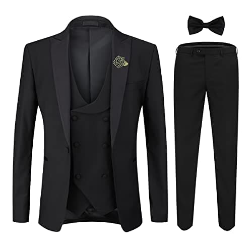 YFFUSHI Men's Slim Fit One-Button Prom Suit Set