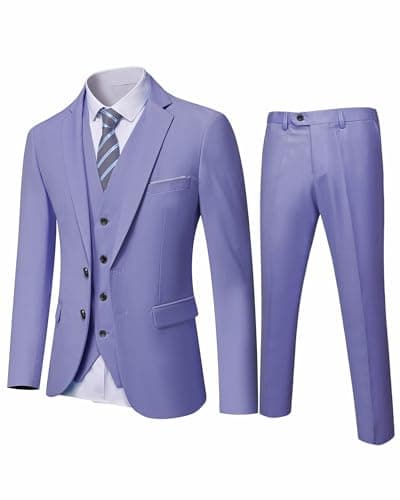 YND Men's Slim Fit 3 Piece Suit Set
