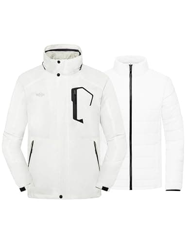 Wantdo Men's Waterproof 3-in-1 Ski Jacket Winter Snow Coat