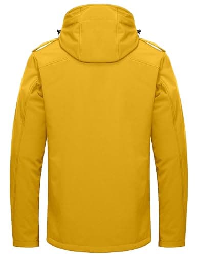 Little Donkey Andy Men's Warm Sherpa Lined Winter Softshell Ski Jacket Windproof Snow Coat