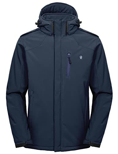 Little Donkey Andy Men's Warm Sherpa Lined Winter Softshell Ski Jacket Windproof Snow Coat