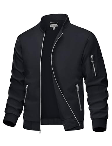 MAGCOMSEN Men's Lightweight Casual Windbreaker Jacket with 5 Pockets
