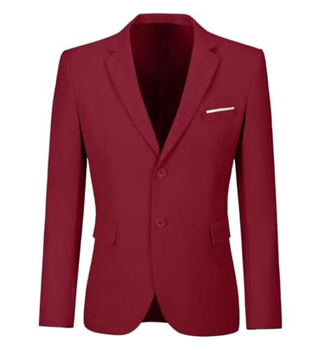 YoTsai Spring Men's Slim Fit 2-Button Casual Suit Blazer Jackets