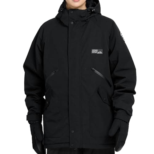Actleis Men's Waterproof Winter Snowboarding Jacket Windproof Hooded Coat