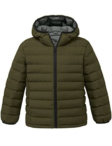 Wantdo Boys' Lightweight Winter Puffer Jacket - Waterproof & Hooded