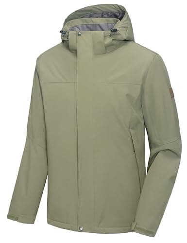 Little Donkey Andy Men's Waterproof Ski Snowboarding Windproof Jacket Warm with Detachable Hood