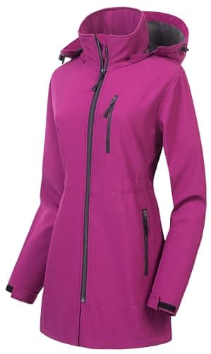 CREATMO Women's Lightweight Waterproof Softshell Tactical Jacket with Fleece Lining