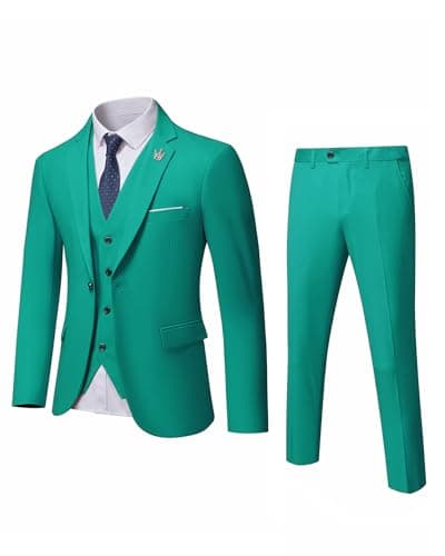 Slim Fit 3-Piece Suit Set for Men: Blazer, Vest, Pants & Tie