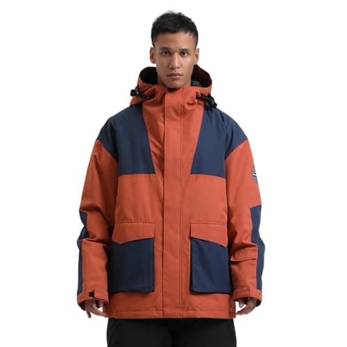 GSOU Men's Warm Snowboard Jacket - Waterproof Winter Snow Coat