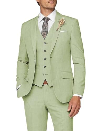Slim Fit Men's 3 Piece Suit for Formal Events