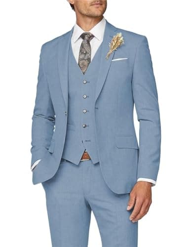 Slim Fit Men's 3 Piece Suit for Formal Events
