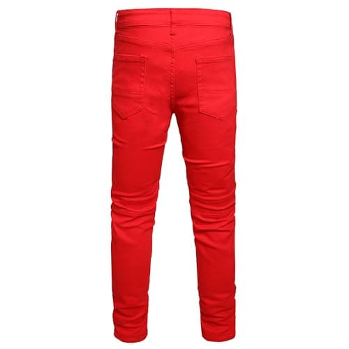 Slim Fit Men's Ripped Stretch Jeans