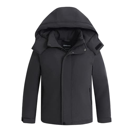 Wantdo Boy's Waterproof Quilted Winter Puffer Jacket for Mountains