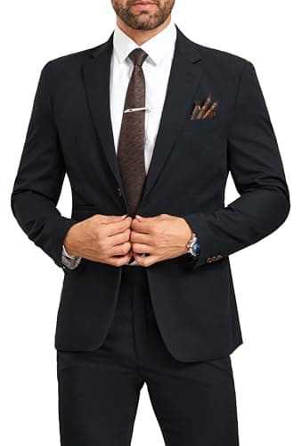 Slim Fit Suit Set for Men: Solid Color Jacket, Pants, and Tie