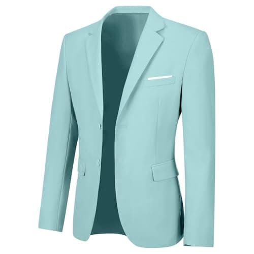 YoTsai Spring Men's Slim Fit 2-Button Casual Suit Blazer Jackets