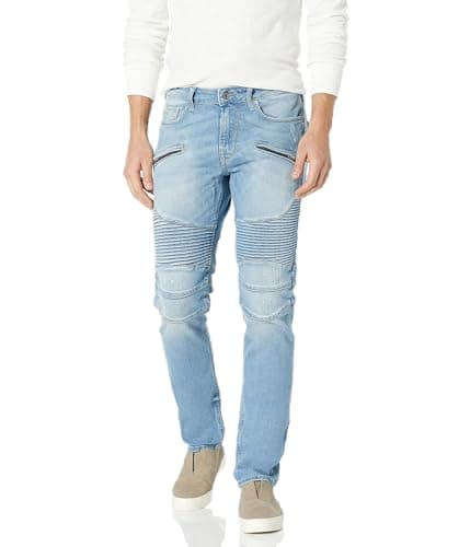 GUESS Men's Low Rise Slim Fit Tapered Leg Jean