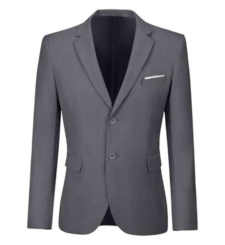 YoTsai Spring Men's Slim Fit 2-Button Casual Suit Blazer Jackets