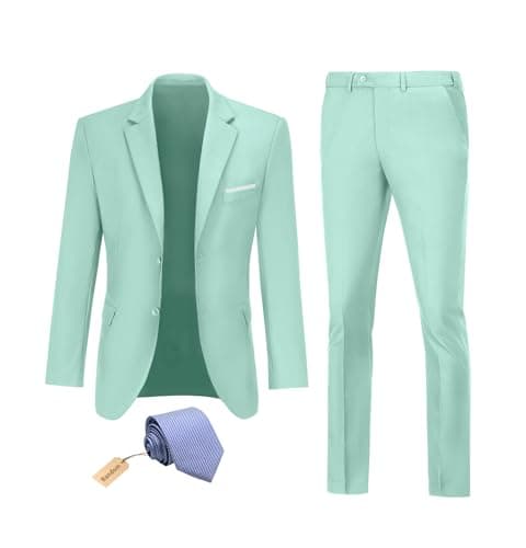 Datysum Men's 2-Piece Prom Tuxedo Suit Set with Tie