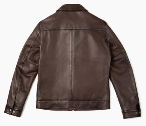 Classic Mens Genuine Lambskin Leather Jacket with Zip Out Liner
