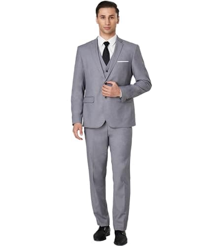 TweedLad DEETRUST Men's Slim Fit 3-Piece Suit Set for Party, Wedding & Business