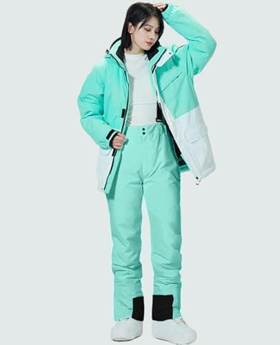 WOWULOVELY Women's Winter Ski Suit with Insulated Snowboarding Jacket and Pants