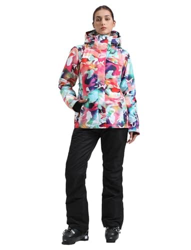 IMPHUT Women's Ski Jacket & Pants Snowsuit Insulated Warm Waterproof Windproof