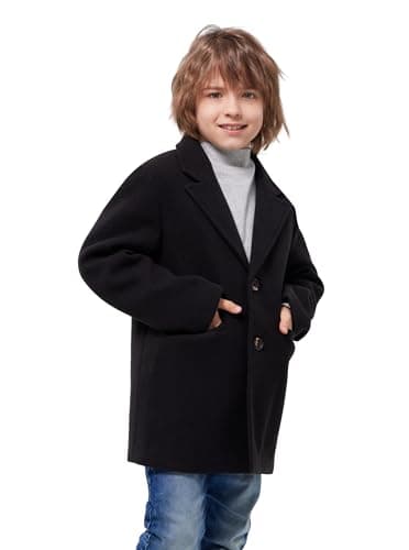 Boys' Wool Trench Coat for Winter