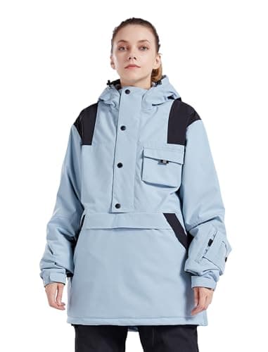 MONTFLIX Women's Winter Anorak Hooded Ski Jacket Warm Insulated Waterproof