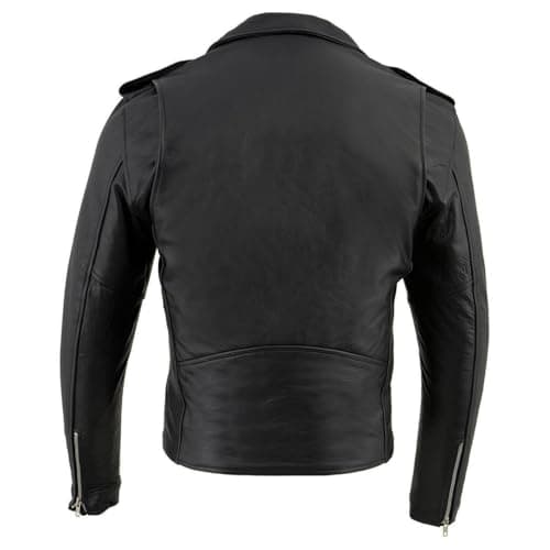 Milwaukee The Legend Classic Black Premium Leather Motorcycle Jacket