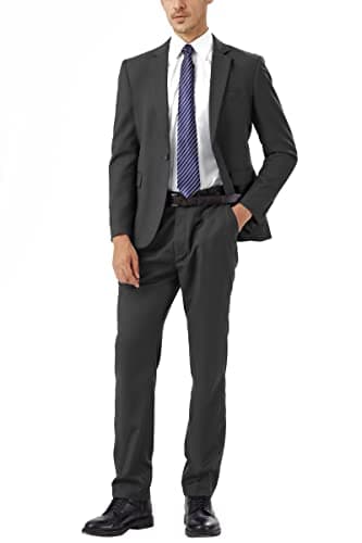 WEEN CHARM Men's Slim Fit 2-Piece Tuxedo Set