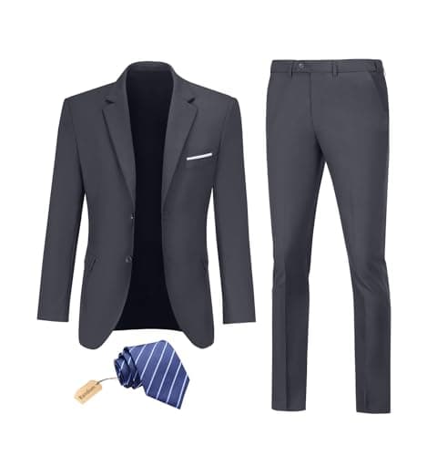 Datysum Men's 2-Piece Prom Tuxedo Suit Set with Tie