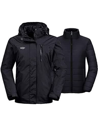 Wantdo Women's 3-in-1 Waterproof Winter Ski & Snowboarding Jacket