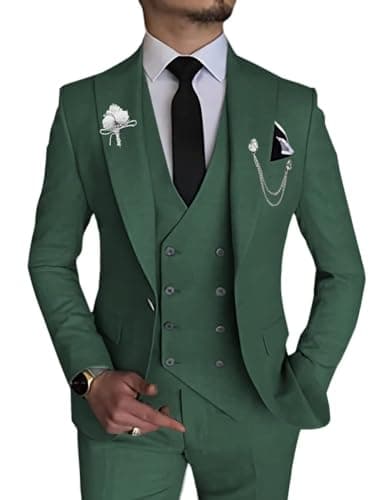 Slim Fit Double Breasted Men's Suit for Wedding and Events