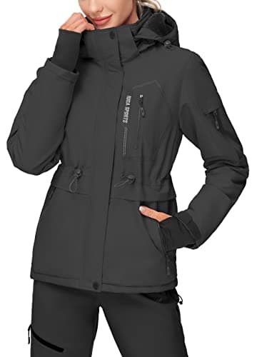 IUGA Women's Waterproof Winter Ski Jackets with Hood and Pockets