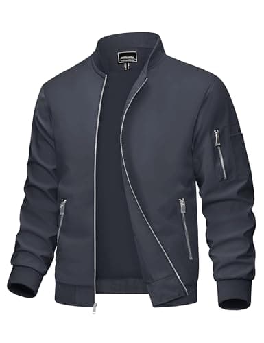 MAGCOMSEN Men's Lightweight Casual Windbreaker Jacket with 5 Pockets