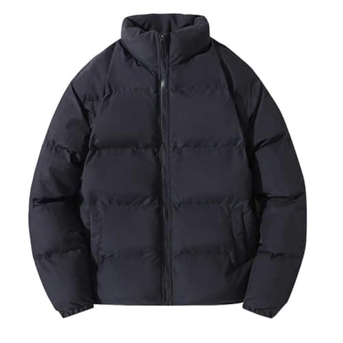 Men's Big and Tall Cotton Hooded Puffer JacketOutdoor Winter Warm Casual