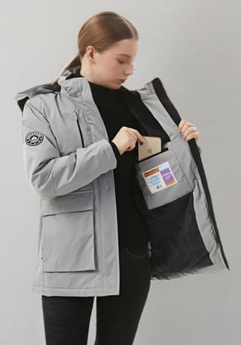 MOERDENG Women's Waterproof Winter Snow Coat Hooded Ski Jacket